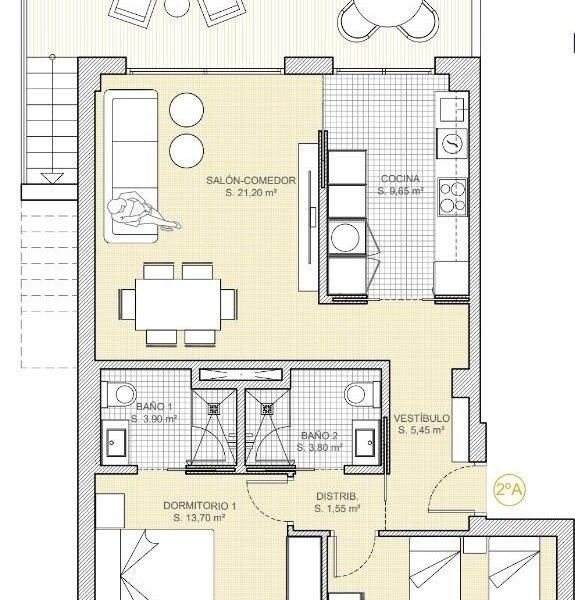 Nuevo apartamento 3 minutos desde playa