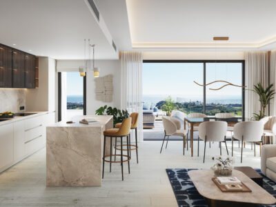 2 Bedroom apartment with panoramic sea and golf views