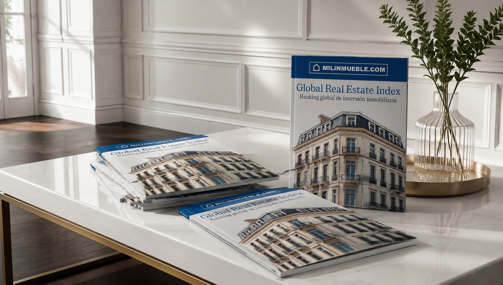 Milinmueble Global Real Estate Index es la revista inmobiliaria de Milinmueble Group dedicada al análisis del mercado global de bienes raíces, tendencias inmobiliarias, inversión, promociones y evolución de activos dentro del sector real estate internacional.